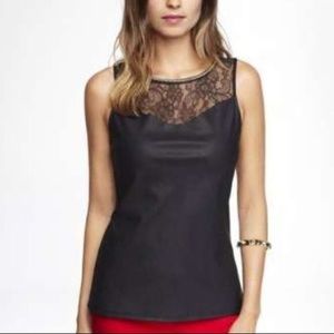 Express Vegan Leather Top